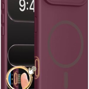 Miracase Magnetic for iPhone 17 Case, Compatible with MagSafe, Integrated Silicone Camera Control Cover, 3.0mm Thicken Shockproof Drop Protection Phone Case for 17,Sand Pink