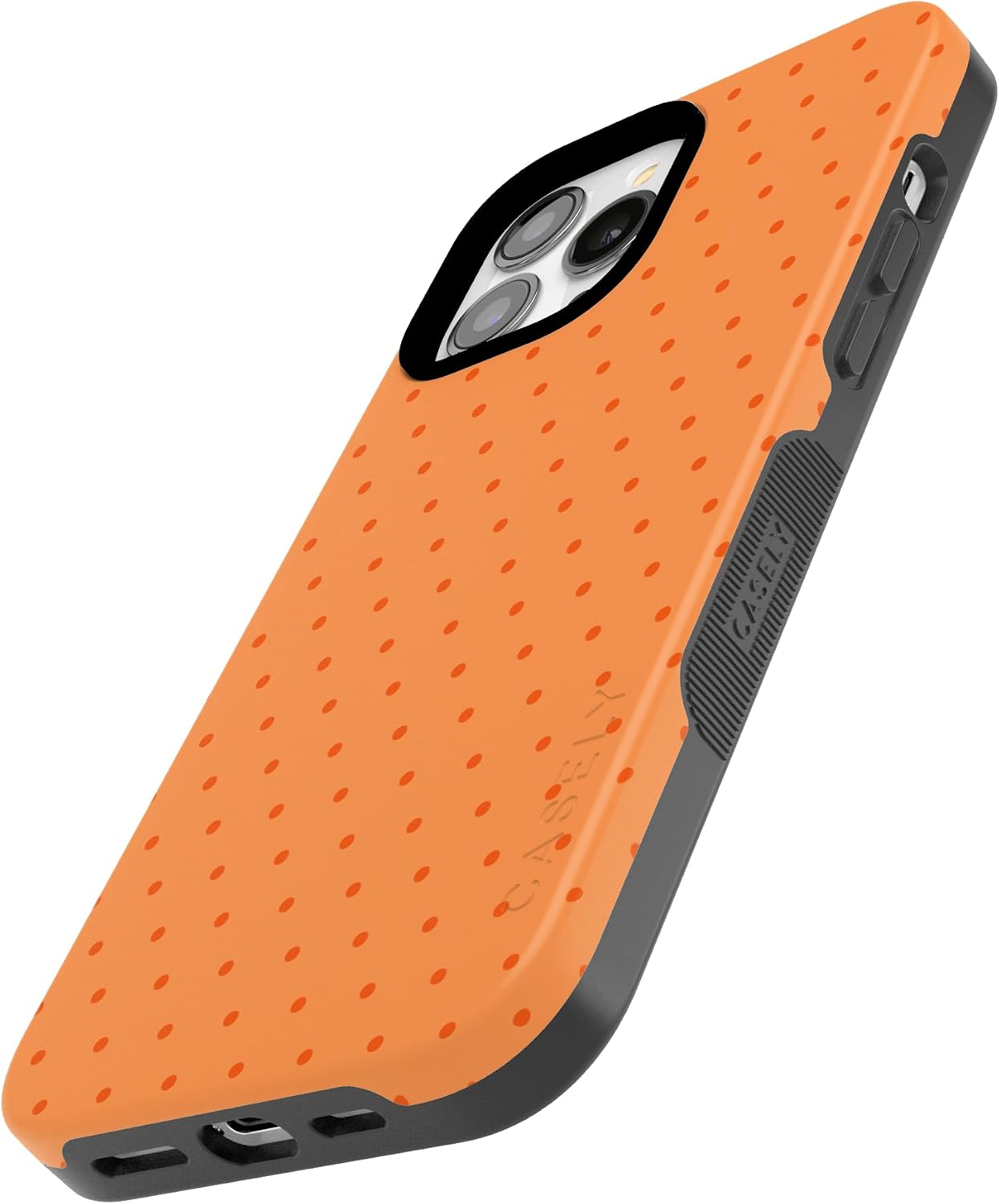 61P-ZrGH43L._AC_SL1500_ Casely iPhone 13 Pro Case | On the Dot | Orange Polka Dot | Bold Protective Design | Compatible with MagSafe