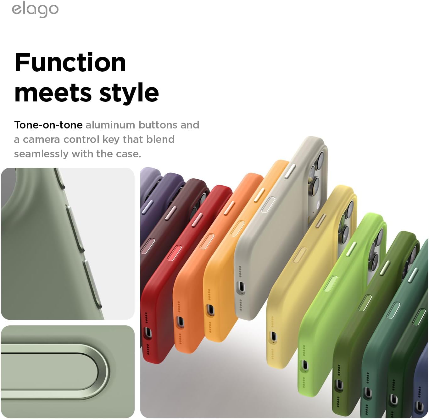 elago for iPhone 17 Pro Case, Premium Magnetic Silicone Case, Compatible with MagSafe, Liquid Silicone Material, Protective Cover, Shockproof, Slim Phone, 6.3 inch (Khaki Green)
