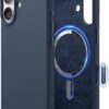 61Q0Ri1A2hL._AC_SL1500_ elago for iPhone 17 Case, Premium Magnetic Silicone Case, Compatible with MagSafe, Liquid Silicone Material, Protective Cover, Shockproof, Slim Phone, 6.3 inch (Jean Indigo)