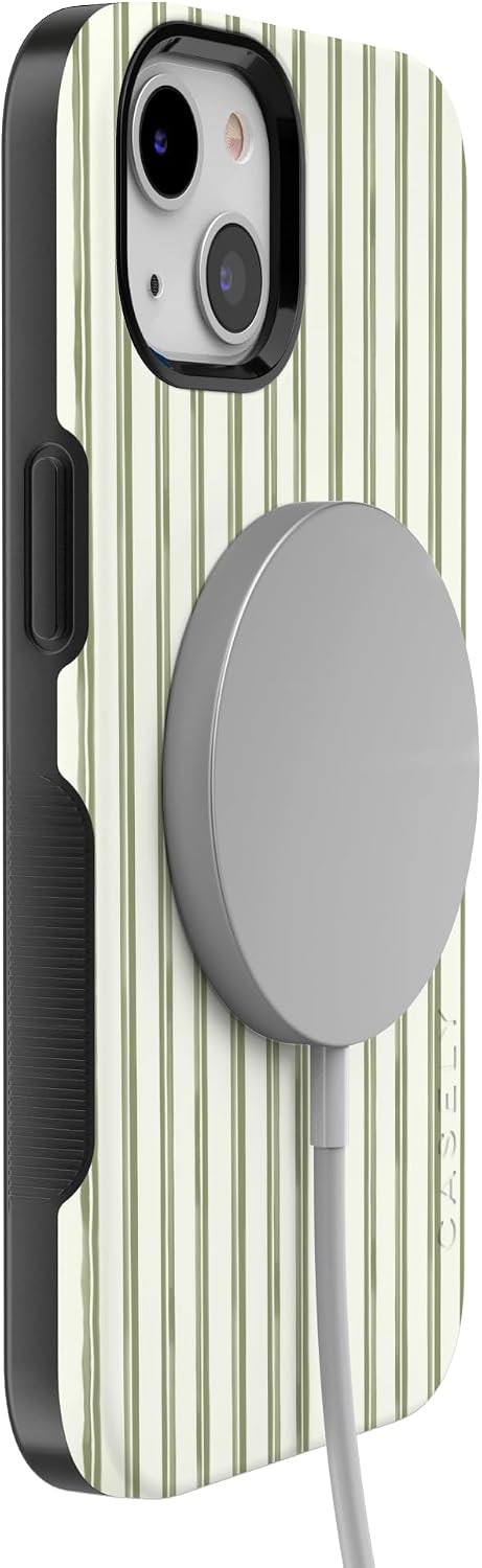 61QDAV4VHbL._AC_SL1500_ Casely iPhone 13 Case | Linen Stripe | The Boyfriend Collection | Bold Protective Design | Compatible with MagSafe