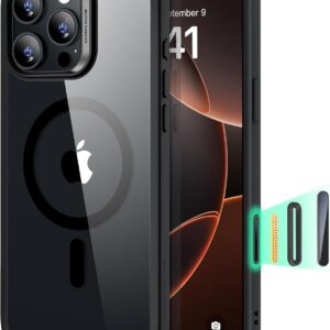 61QnGMYPUsL._AC_SL1500_ ESR for iPhone 16 Pro Case, Camera Control Cover, Compatible with MagSafe, Shockproof Military-Grade Protection, Magnetic Phone Case for iPhone 16 Pro, Classic Hybrid Case, Clear Black