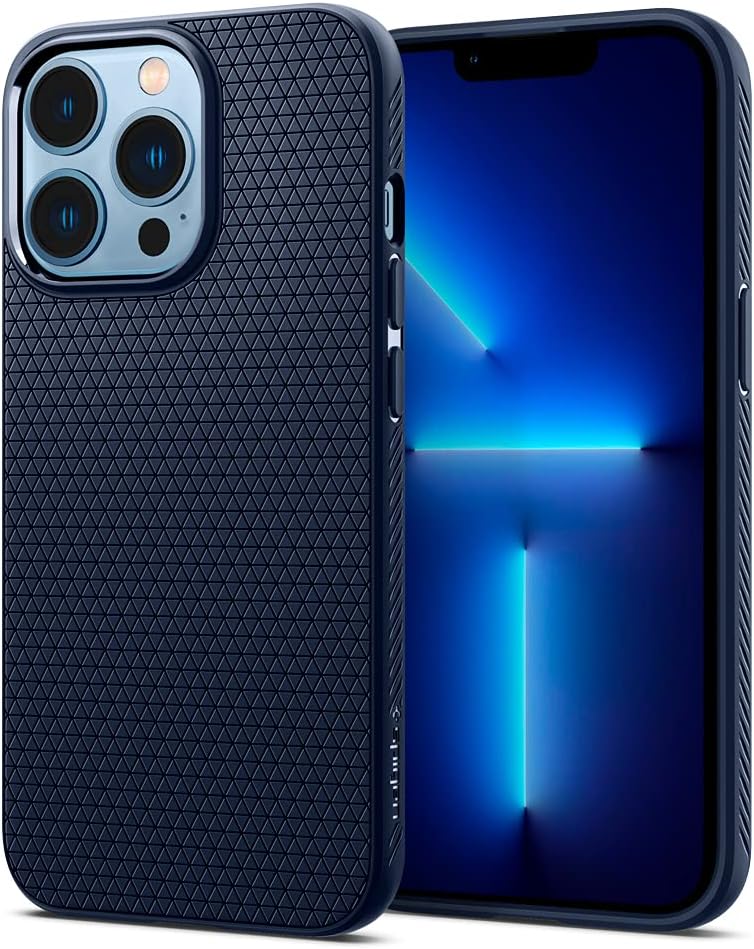 61R14aM95L._AC_SL1000_ Spigen Liquid Air Designed for iPhone 13 Pro Case (2021) - Navy Blue