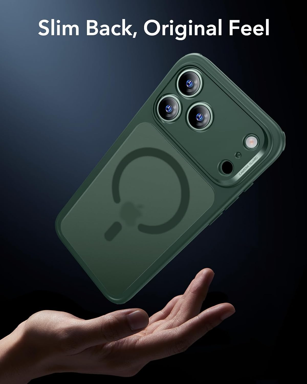 61R7oh79VML._AC_SL1500_ ESR for iPhone 17 Pro Case, Camera Control Cover, Compatible with MagSafe, Shockproof Military-Grade Protection, Magnetic Phone Case for iPhone 17 Pro, Classic Hybrid Case, Frosted Green