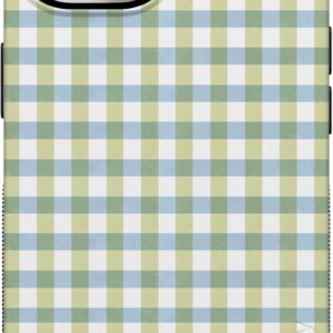 61RN1SfXcnL._AC_SL1500_ Casely iPhone 15 Case | Pastel Picnic | Blue & Green Gingham | Bold Protective Design | Compatible with MagSafe