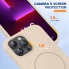 Miracase Magnetic for iPhone 13 Pro Case, [Soft Anti-Scratch Microfiber Lining], Compatible with MagSafe, Liquid Silicone Shockproof Drop Protection Phone Case for 13 Pro, Sand
