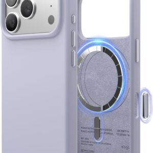 elago for iPhone 17 Pro Case, Premium Magnetic Silicone Case, Compatible with MagSafe, Liquid Silicone Material, Protective Cover, Shockproof, Slim Phone, 6.3 inch (Purple)