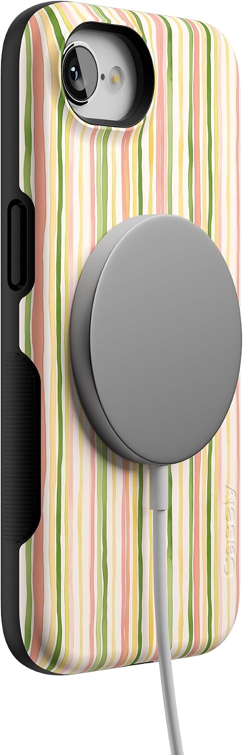 61SHpGfZrZL._AC_SL1500_ Casely iPhone 17e Case | Sweet Stripes | Rainbow Pastel | Bold Protective Design | Compatible with MagSafe