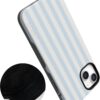 61SO46VW3hL._AC_SL1500_ Casely iPhone 14 Case | Blue Stripes | Sunday Best | Bold Protective Design | Compatible with MagSafe