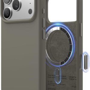 elago for iPhone 17 Pro Case, Premium Magnetic Silicone Case, Compatible with MagSafe, Liquid Silicone Material, Protective Cover, Shockproof, Slim Phone, 6.3 inch (Medium Grey)