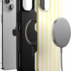 61T47IdY7RL._AC_SL1500_ Casely iPhone 15 Case | Butter Yellow Stripes | Sunday Best | Bold Protective Design | Compatible with MagSafe