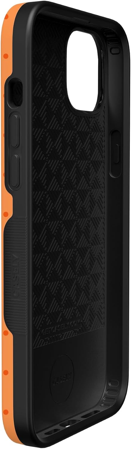 61TywqZUQPL._AC_SL1500_ Casely iPhone 14 Case | On the Dot | Orange Polka Dot | Bold Protective Design | Compatible with MagSafe