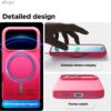 61U7ou5SacL._AC_SL1500_ elago for iPhone 17 Pro Case, Premium Magnetic Silicone Case, Compatible with MagSafe, Liquid Silicone Material, Protective Cover, Shockproof, Slim Phone, 6.3 inch (Ice Red)