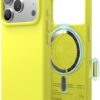 elago for iPhone 17 Pro Case, Premium Magnetic Silicone Case, Compatible with MagSafe, Liquid Silicone Material, Protective Cover, Shockproof, Slim Phone, 6.3 inch (Neon Yellow)