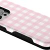 Casely iPhone 13 Pro Case | Sunday Best | Pink Gingham | Bold Protective Design | Compatible with MagSafe