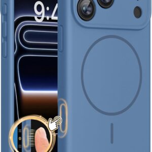 Miracase for iPhone 17 Pro Max Case with 360° Magnetic Ring Stand [Compatible with Magsafe] Full-Body Drop Proof Bumper Phone Case with Built-in 9H Tempered Glass Screen Protector,Black