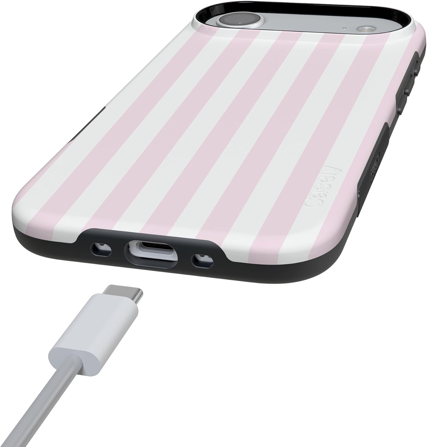 61VKb3CdpkL._AC_SL1500_ Casely iPhone 17 Air Case | Pink Stripes | Sunday Best | Bold Protective Design | Compatible with MagSafe