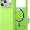 61VQPwP-lTL._AC_SL1500_ elago for iPhone 17 Pro Case, Premium Magnetic Silicone Case, Compatible with MagSafe, Liquid Silicone Material, Protective Cover, Shockproof, Slim Phone, 6.3 inch (Lime Green)