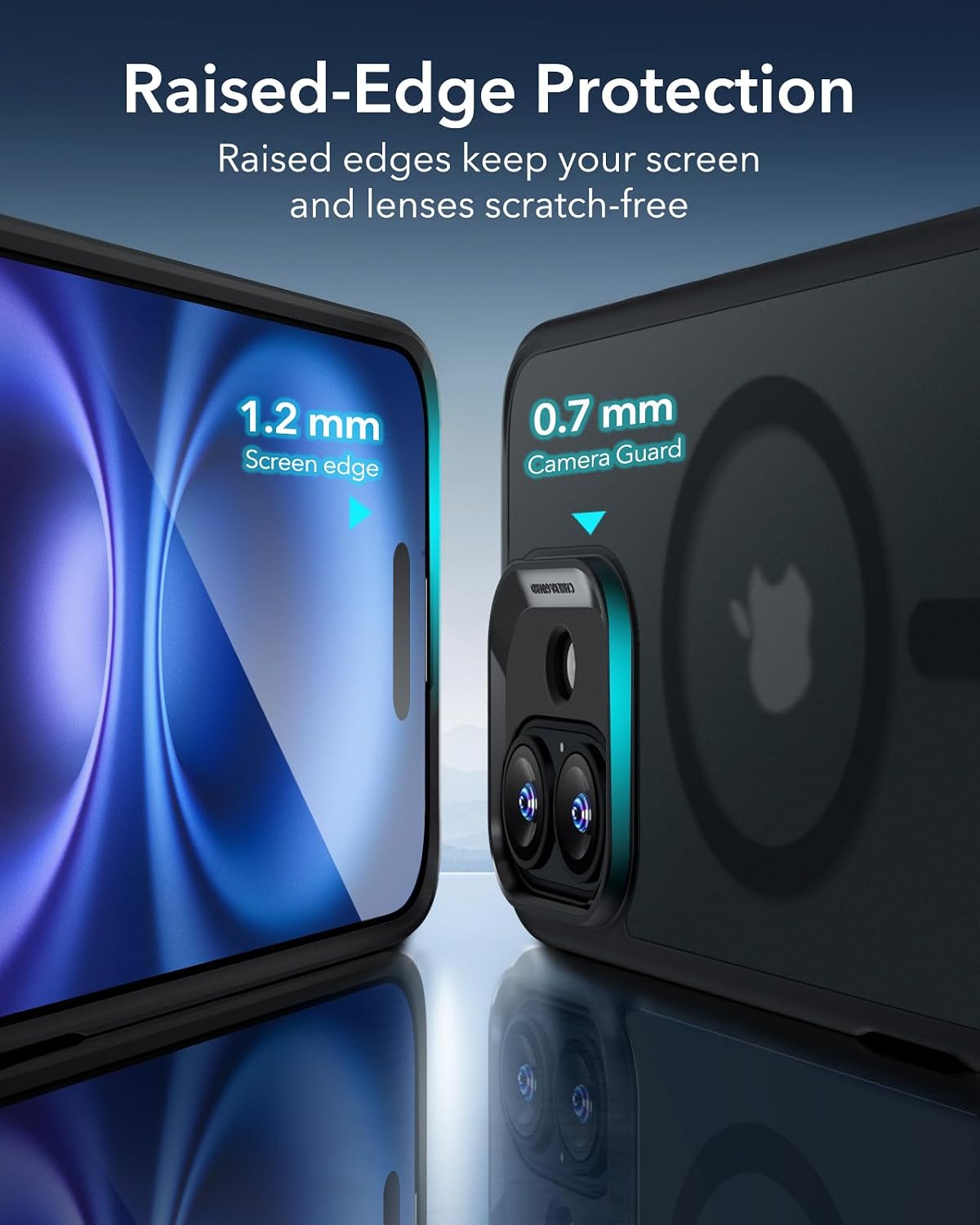 61VT6G7brL._AC_SL1500_ ESR for iPhone 16 Plus Case, Compatible with MagSafe, Shockproof Military-Grade Protection, Scratch-Resistant Back, Magnetic Phone Case for iPhone 16 Plus, Classic Hybrid Case, Frosted Black