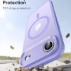 ESR for iPhone Air Case, Camera Control Cover, Compatible with MagSafe, Shockproof Military-Grade Protection, Magnetic Phone Case for iPhone Air, Classic Hybrid Case, Frosted Purple