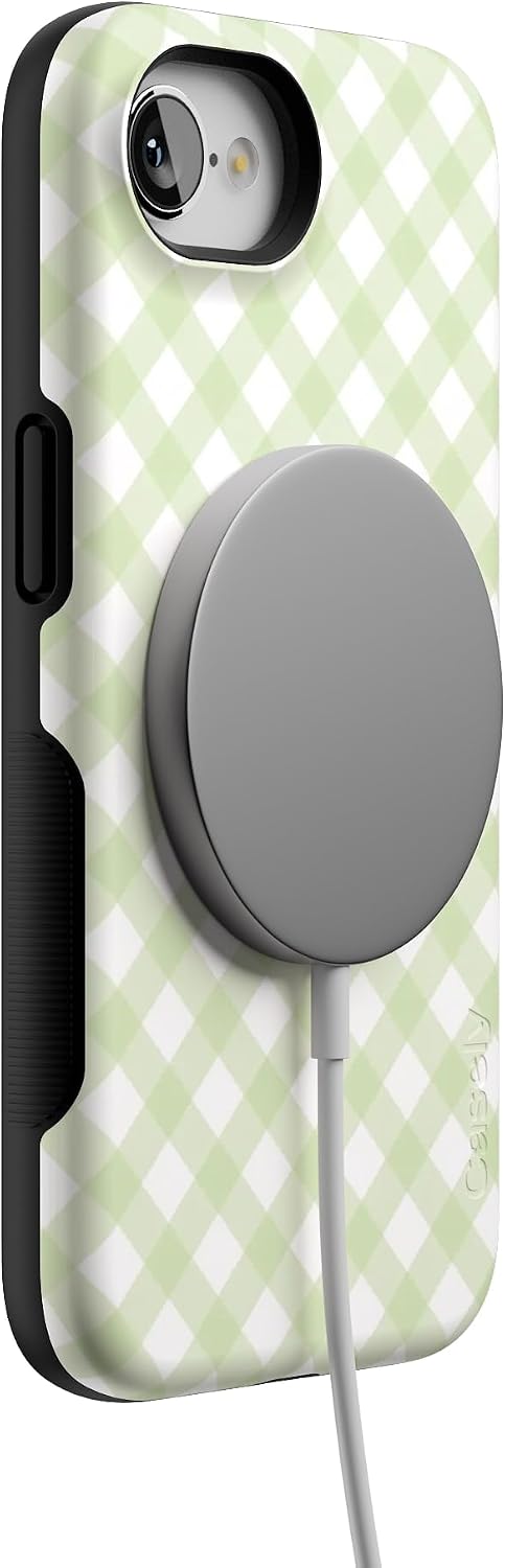 Casely iPhone 16e Case | Mint Lattice | Sunday Best | Bold Protective Design | Compatible with MagSafe