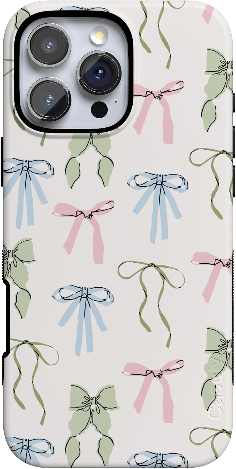 61VrqZIjg3L._AC_SL1500_ Casely iPhone 16 Pro Case | Whimsy Girlie | Pastel Bows | Bold Protective Design | Compatible with MagSafe