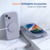 Miracase Designed for iPhone 14 Case,[Upgraded Enhanced Camera Protection],Shockproof Liquid Silicone Case with Microfiber Lining, 6.1 inch,Lavender Grey