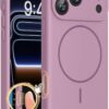 Miracase Magnetic for iPhone 17 Pro Max Case, Compatible with MagSafe, Integrated Silicone Camera Control Cover, 3.0mm Thicken Shockproof Drop Protection Phone Case for 17 ProMax, Blackcurrant