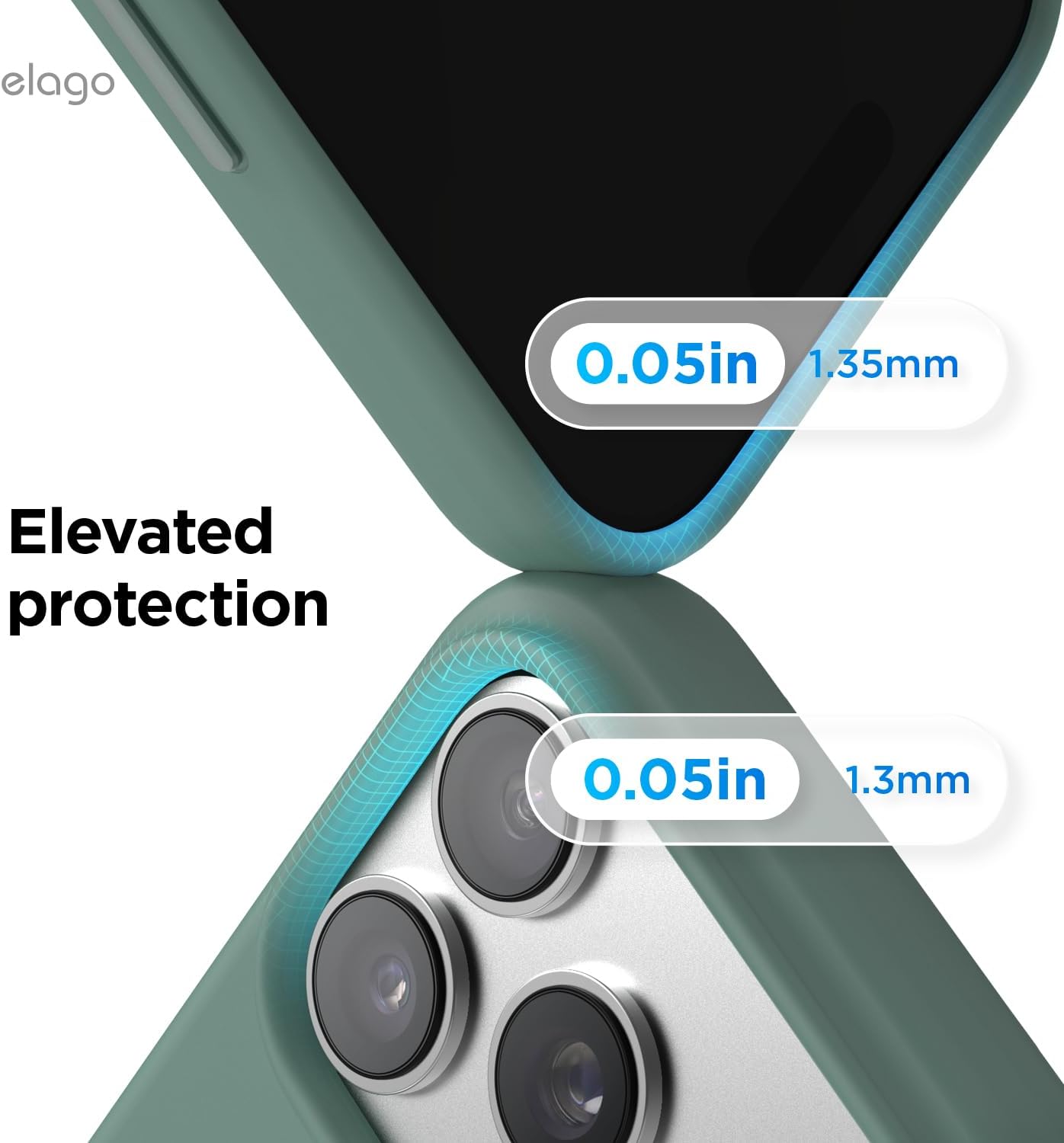 elago for iPhone 17 Pro Case, Premium Magnetic Silicone Case, Compatible with MagSafe, Liquid Silicone Material, Protective Cover, Shockproof, Slim Phone, 6.3 inch (Midnight Green)