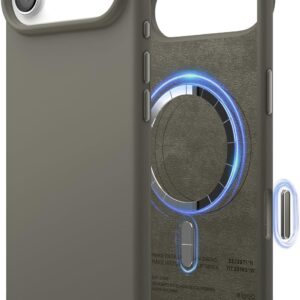 61X0H9wTYwL._AC_SL1500_ elago for iPhone Air Case, Premium Magnetic Silicone Case, Compatible with MagSafe, Liquid Silicone Material, Protective Cover, Shockproof, Slim Phone, 6.5 inch (Medium Grey)