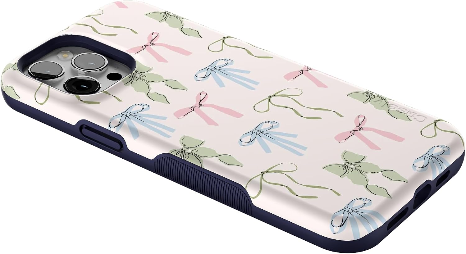 61XG0GPvqZL._AC_SL1500_ Casely iPhone 12 Pro Max Case | Whimsy Girlie | Pastel Bows | Bold Protective Design | Compatible with MagSafe