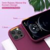 Miracase Compatible with iPhone 12 Pro Max Case, [Soft Anti-Scratch Microfiber Lining], Liquid Silicone Case Gel Rubber Shockproof Drop Protection Phone Case for 12 Pro Max, Wine Red