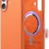 elago for iPhone 17 Case, Premium Magnetic Silicone Case, Compatible with MagSafe, Liquid Silicone Material, Protective Cover, Shockproof, Slim Phone, 6.3 inch (Orange)
