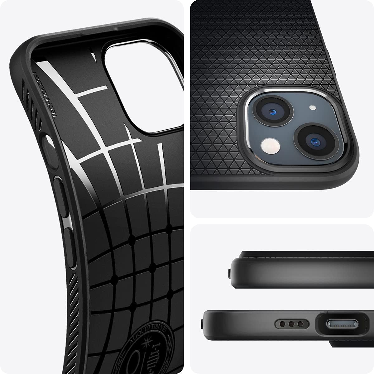 61Y2QWyWiL._AC_SL1200_ Spigen Liquid Air Designed for iPhone 13 Case (2021) - Matte Black
