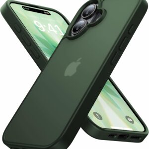 Eastinbox for iPhone 17 Case [16FT Military Grade Shockproof], Anti-Slip Anti-Scratch, Slim Translucent Frosted Matte Phone Cover, Case for i Phone17 6.3", Green