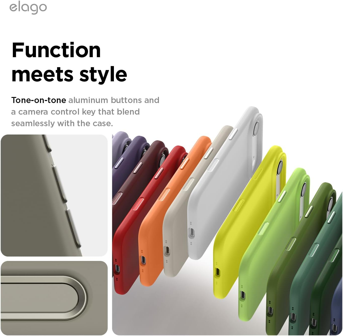 61ZacDji6rL._AC_SL1500_ elago for iPhone Air Case, Premium Magnetic Silicone Case, Compatible with MagSafe, Liquid Silicone Material, Protective Cover, Shockproof, Slim Phone, 6.5 inch (Medium Grey)