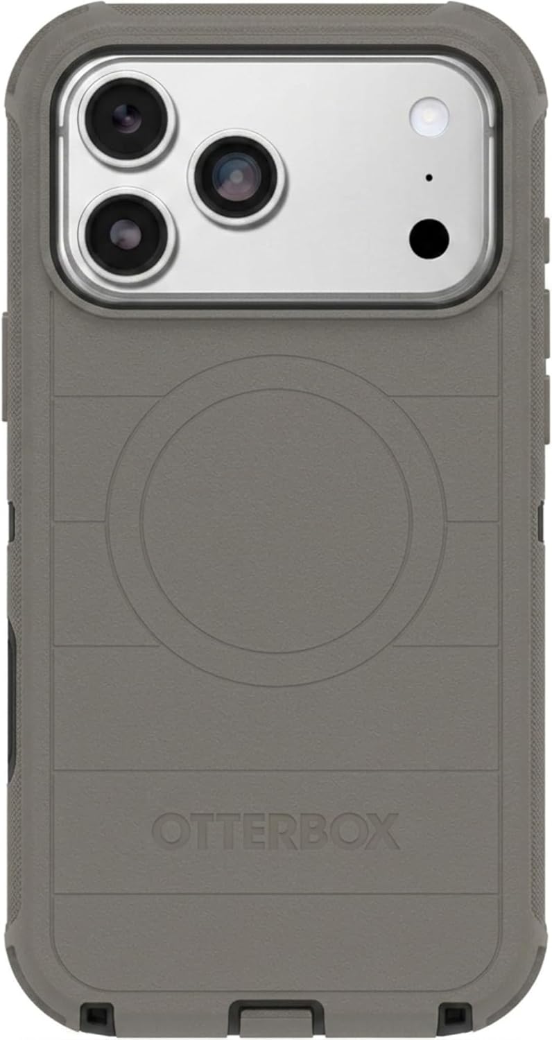 61aM5bLFY2L._AC_SL1500_ OtterBox iPhone 17 Pro Max (Only) - Defender Series Case - Dark Roast (Grey & Black) - Snaps on MagSafe - Tough - Rugged & Durable