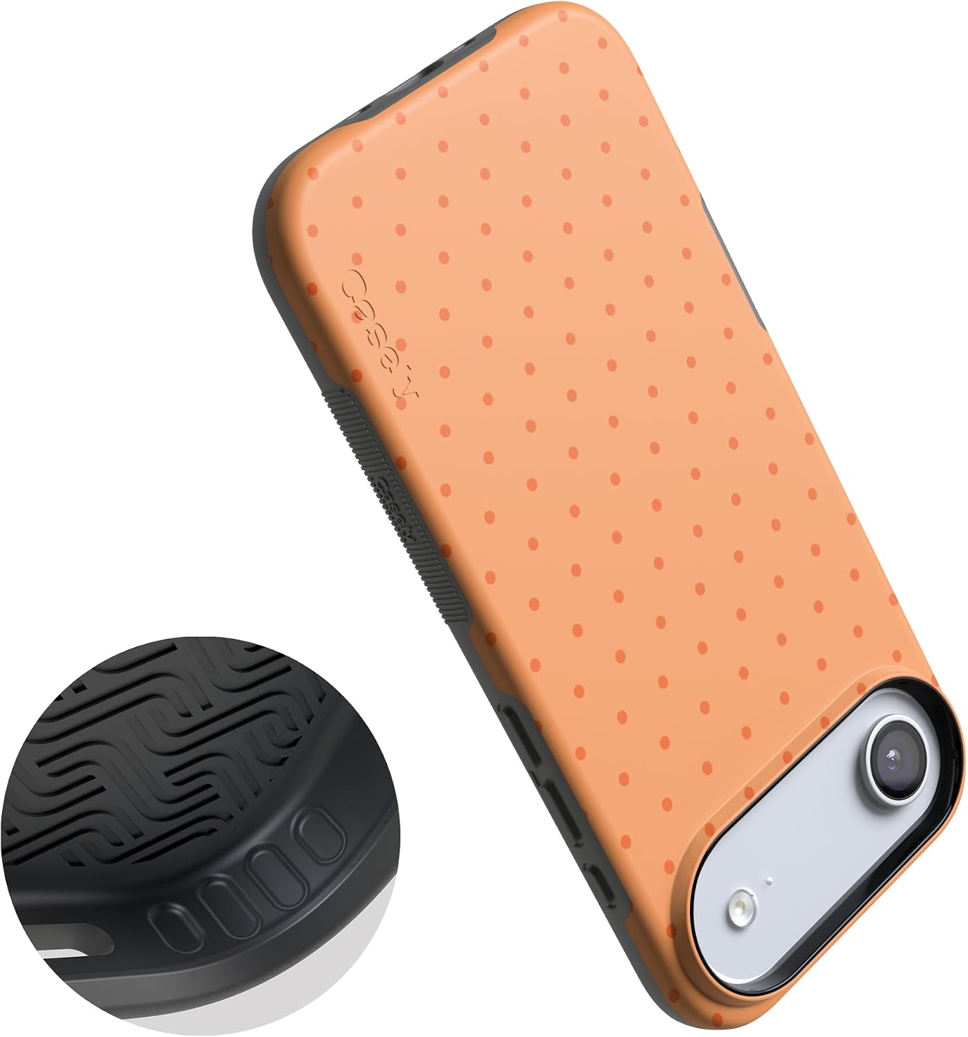 61bO5y6dpGL._AC_SL1500_ Casely iPhone 17 Air Case | On the Dot | Orange Polka Dot | Bold Protective Design | Compatible with MagSafe