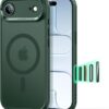 ESR for iPhone Air Case, Camera Control Cover, Compatible with MagSafe, Shockproof Military-Grade Protection, Magnetic Phone Case for iPhone Air, Classic Hybrid Case, Frosted Green