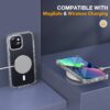 Miracase for iPhone 13 Case 6.1'', [Bubble Free] Full-Body Bumper Phone case with Built-in Full Glass Screen,No Gap,Compatible with MagSafe,Drop Proof 13 Cover,Clear Glitter