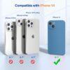 Miracase Designed for iPhone 14 Case,[Upgraded Enhanced Camera Protection],Shockproof Liquid Silicone Case with Microfiber Lining, 6.1 inch,Capri Blue