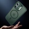61cTrxM4DnL._AC_SL1500_ ESR for iPhone 17 Case, Camera Control Cover, Compatible with MagSafe, Shockproof Military-Grade Protection, Magnetic Phone Case for iPhone 17, Classic Hybrid Case, Frosted Green