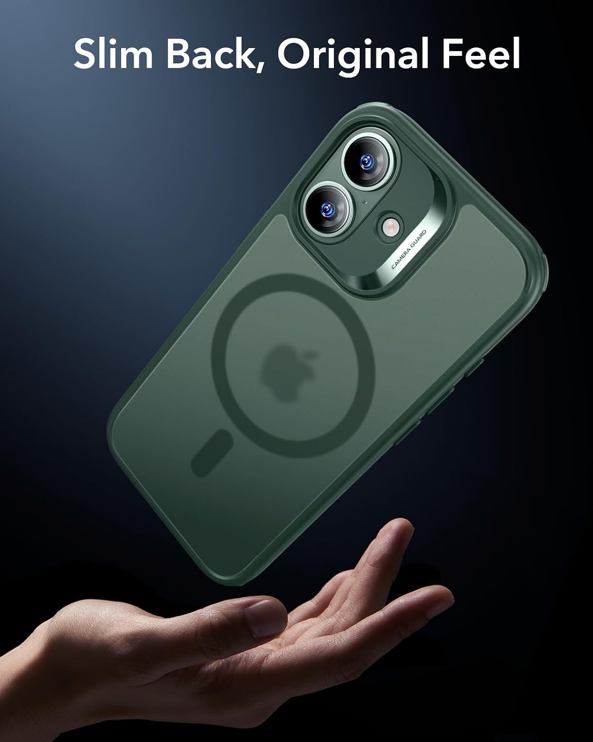 61cTrxM4DnL._AC_SL1500_ ESR for iPhone 17 Case, Camera Control Cover, Compatible with MagSafe, Shockproof Military-Grade Protection, Magnetic Phone Case for iPhone 17, Classic Hybrid Case, Frosted Green