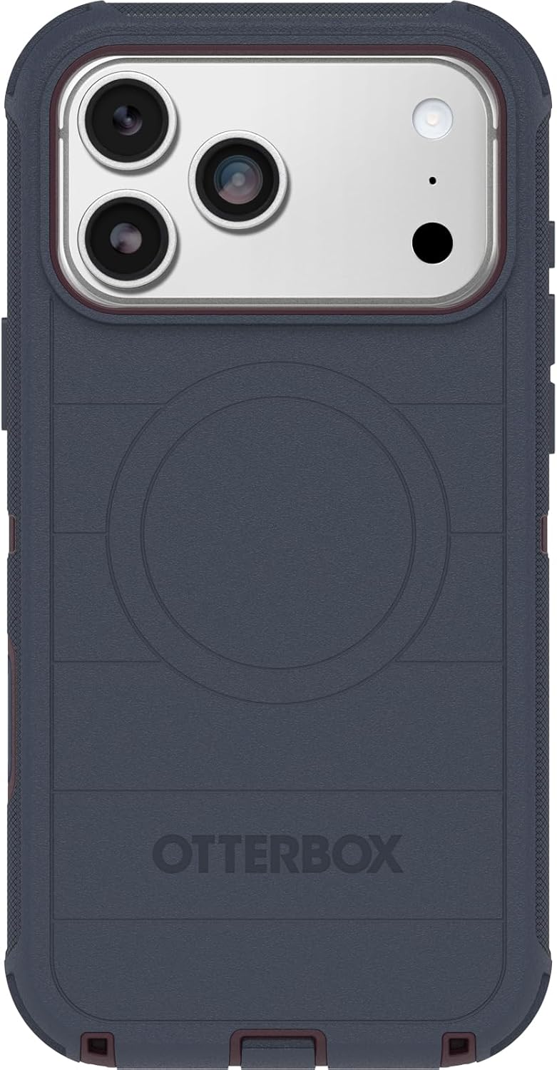 61cbDWKNXiL._AC_SL1500_ OtterBox iPhone 17 Pro Max (Only) - Defender Series Case - Indigo Tulip (Blue & Purple) - Snaps on MagSafe - Tough - Rugged & Durable