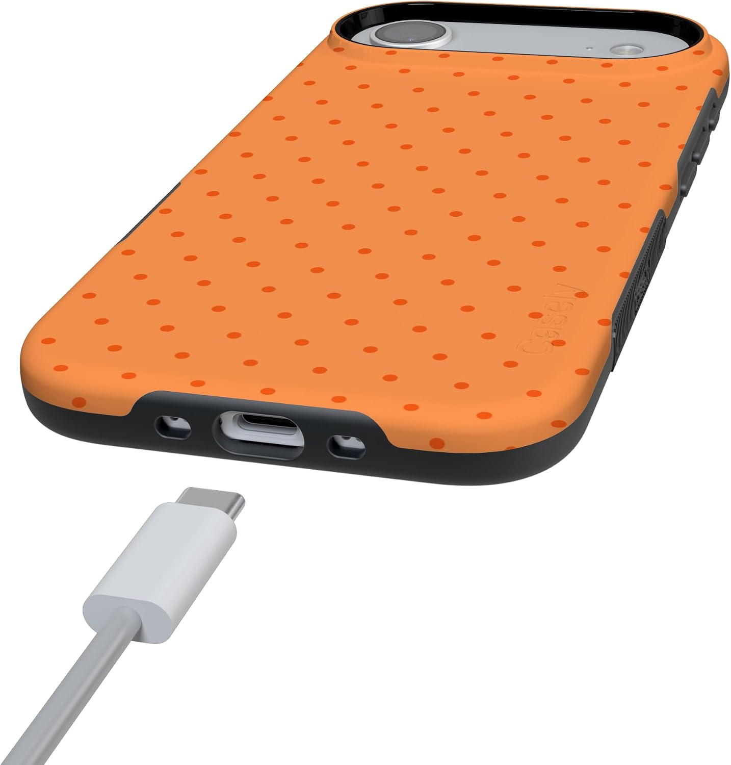 61degs2TKpL._AC_SL1500_ Casely iPhone 17 Air Case | On the Dot | Orange Polka Dot | Bold Protective Design | Compatible with MagSafe