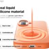 elago for iPhone 17 Case, Premium Magnetic Silicone Case, Compatible with MagSafe, Liquid Silicone Material, Protective Cover, Shockproof, Slim Phone, 6.3 inch (Orange)