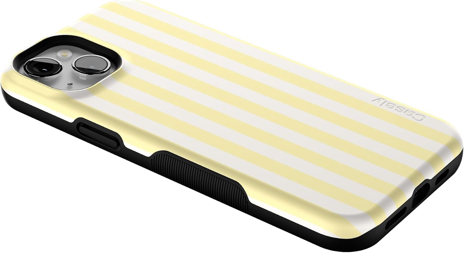 61eaobcBkkL._AC_SL1500_ Casely iPhone 15 Case | Butter Yellow Stripes | Sunday Best | Bold Protective Design | Compatible with MagSafe