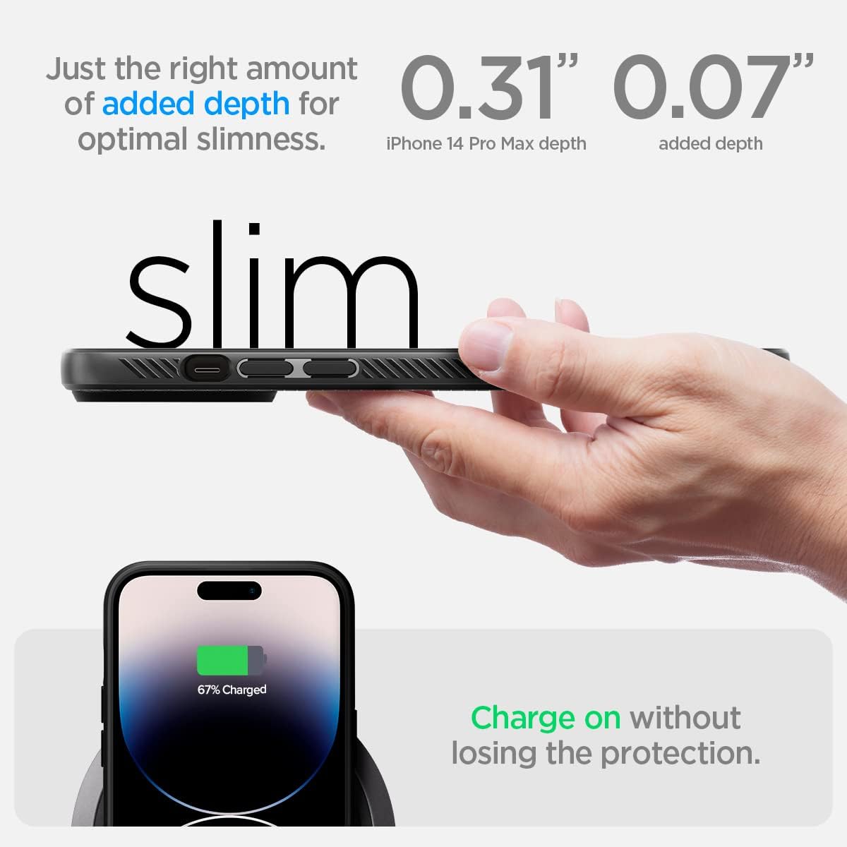 Spigen Liquid Air Designed for iPhone 14 Pro Max Case (2022) [Military-Grade Protection] - Matte Black