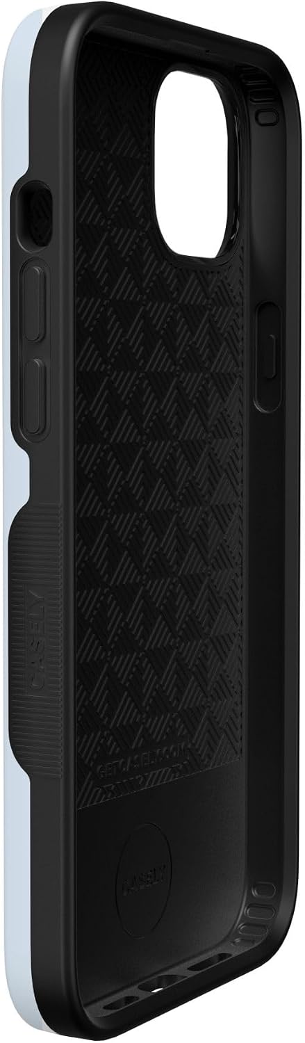 61j0bILfY9L._AC_SL1500_ Casely iPhone 14 Case | Blue Stripes | Sunday Best | Bold Protective Design | Compatible with MagSafe