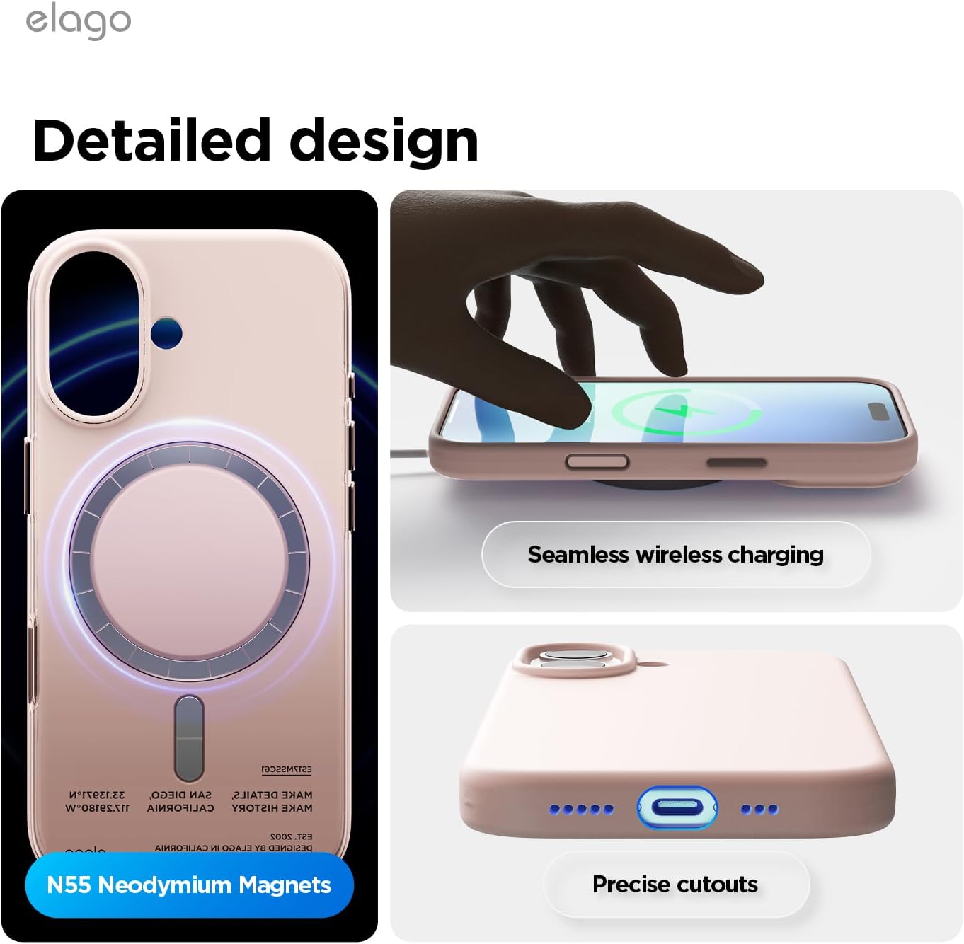 61j9zIFvHIL._AC_SL1500_ elago for iPhone 17 Case, Premium Magnetic Silicone Case, Compatible with MagSafe, Liquid Silicone Material, Protective Cover, Shockproof, Slim Phone, 6.3 inch (Lovely Pink)